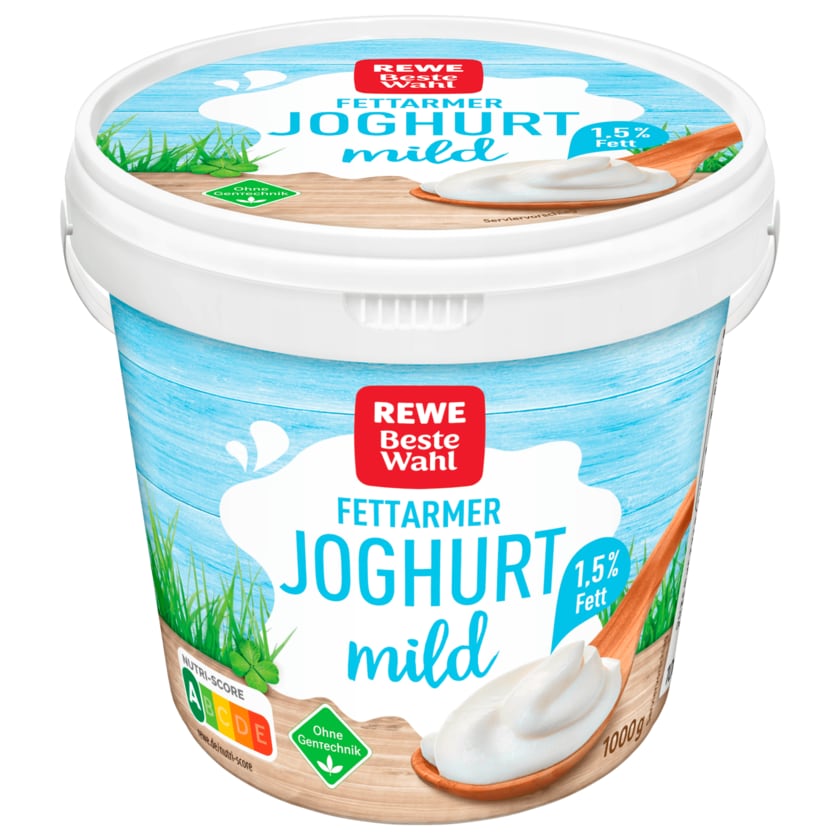 REWE Beste Wahl Fettarmer Joghurt mild 1,5 % Fett 1kg